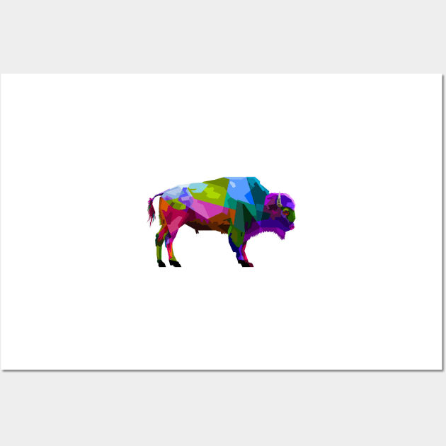 Bison Wall Art by Hand-drawn